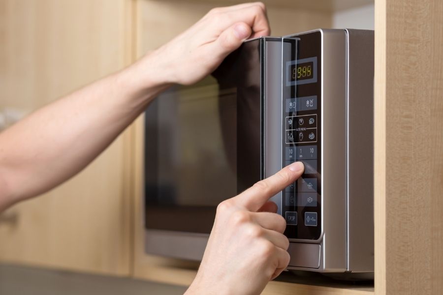 ideas para colocar microondas cocina