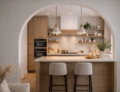 Cocina con arco y barra: ideas para integrar cocinas con barra y arco en espacios modernos