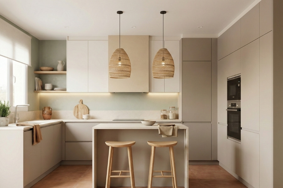 color cocina cálida para invierno